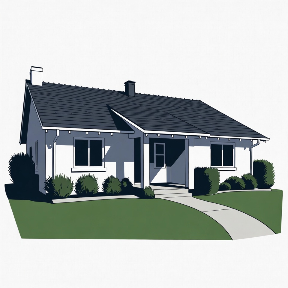 Modern white house with garden Modern white house with garden