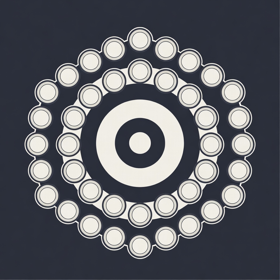 Geometric design with circular patterns Geometric design with circular patterns