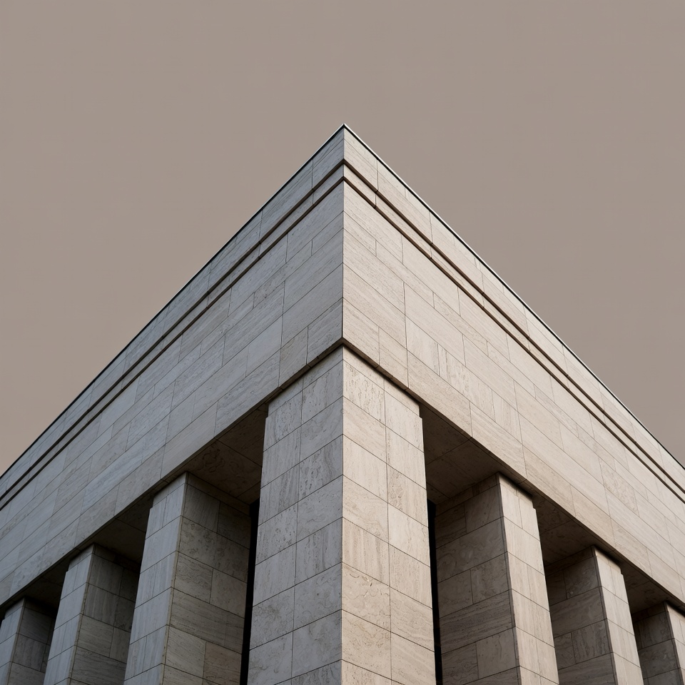 Building corner view in daylight Building corner view in daylight