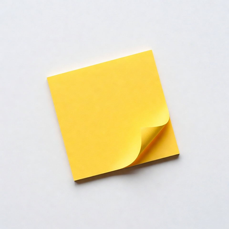 Sticky note on white background Sticky note on white background