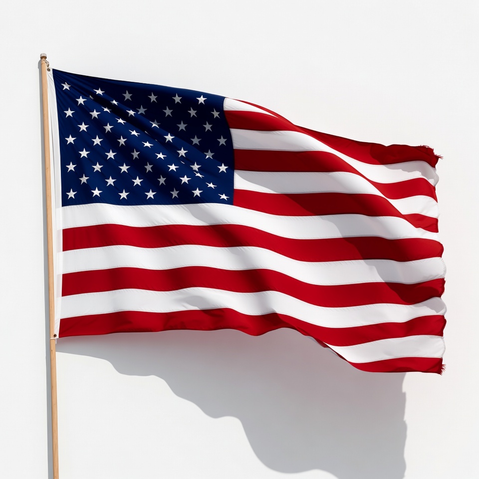 American flag waving in wind American flag waving in wind