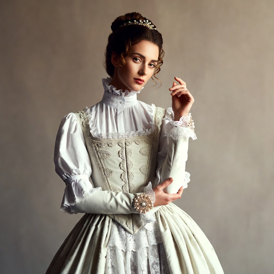 Portrait of a woman in historical dress Portrait of a woman in historical dress
