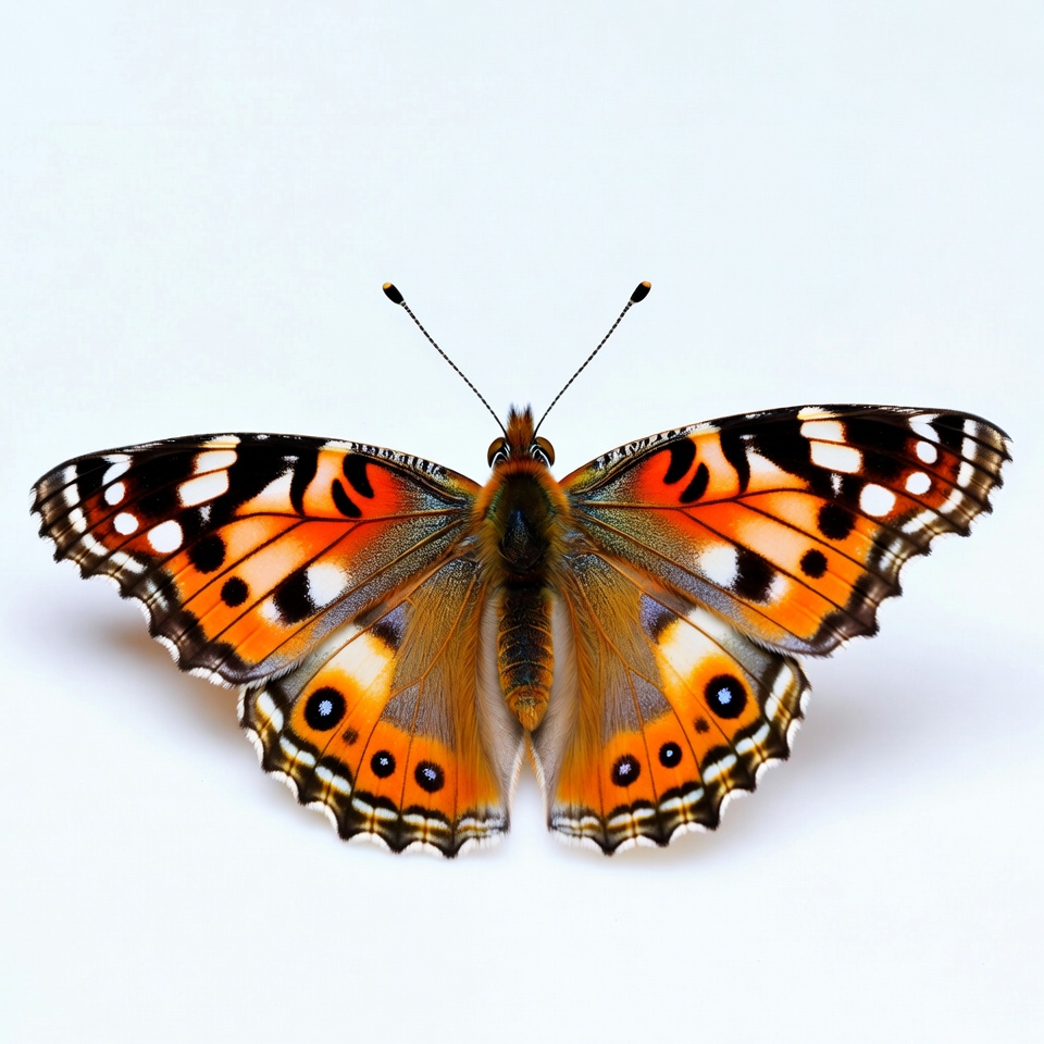 Close view of a butterfly in natural setting Close view of a butterfly in natural setting