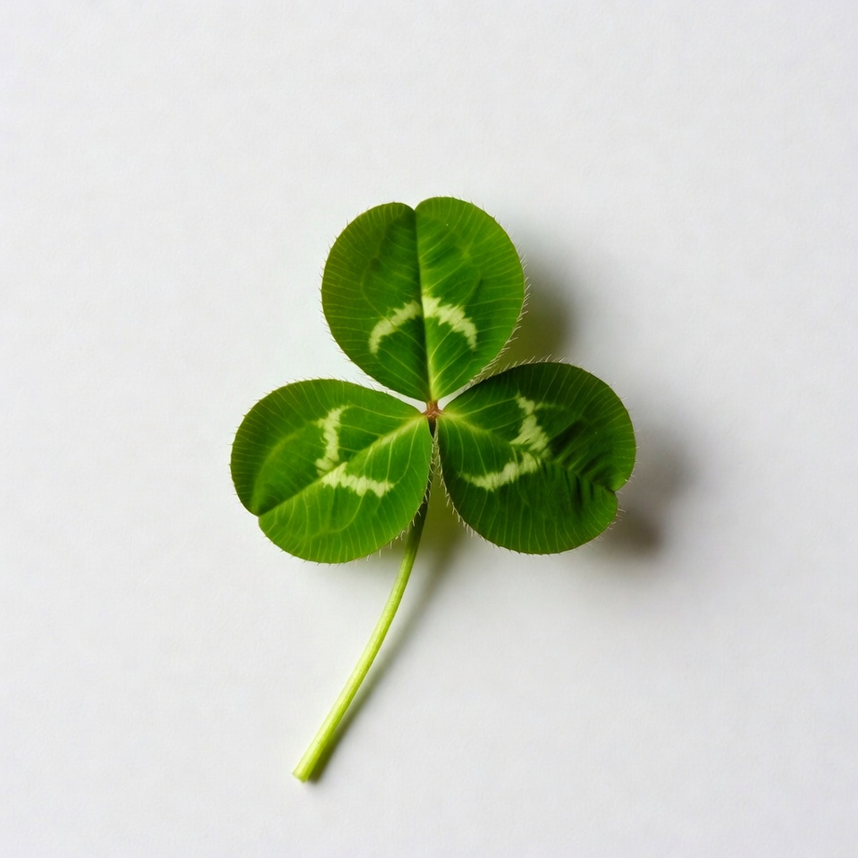 Clover leaf on white background Clover leaf on white background