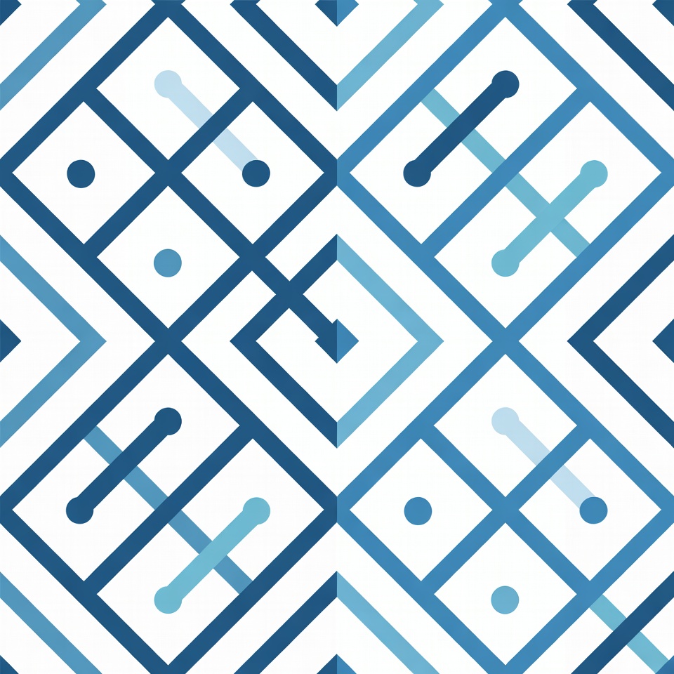 Modern geometric pattern in blue tones Modern geometric pattern in blue tones
