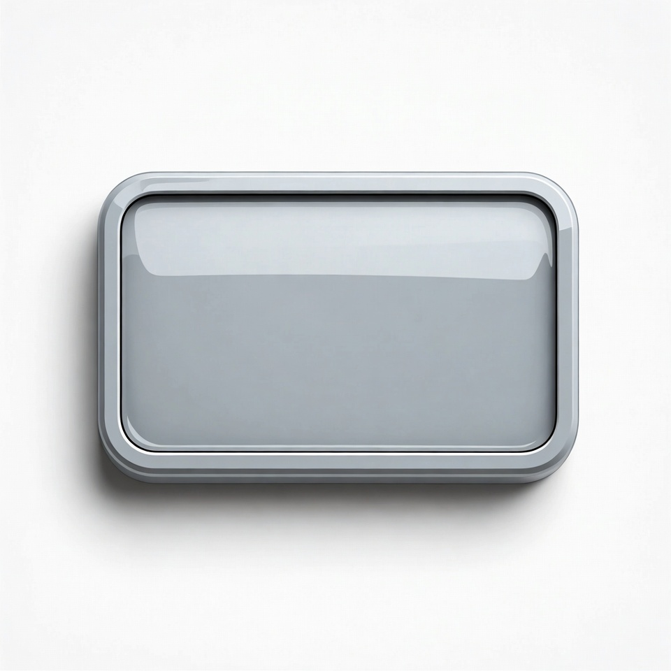 Simple gray rectangular object on white background Simple gray rectangular object on white background