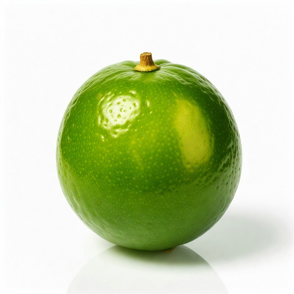 Fresh green lime on a white background Fresh green lime on a white background