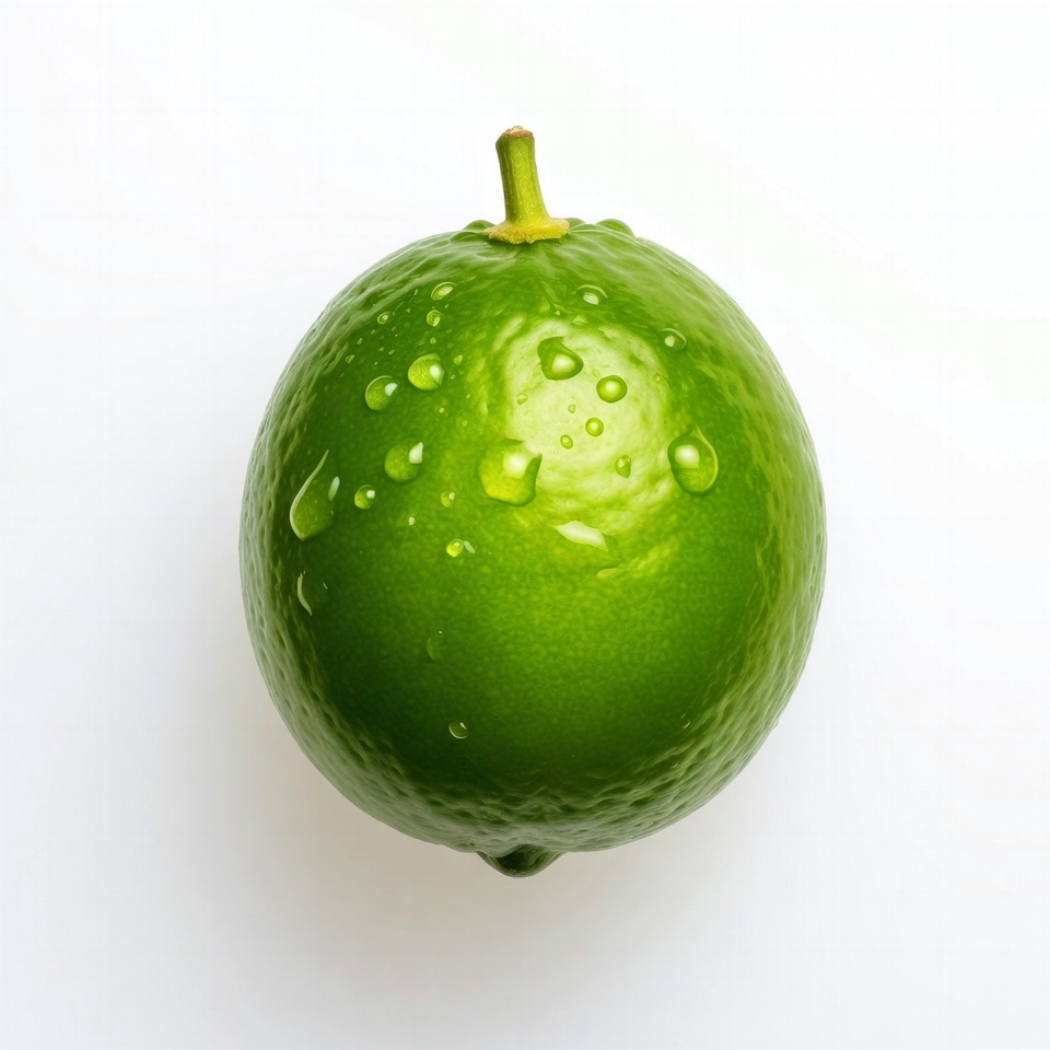 Fresh lime with water droplets on surface Fresh lime with water droplets on surface