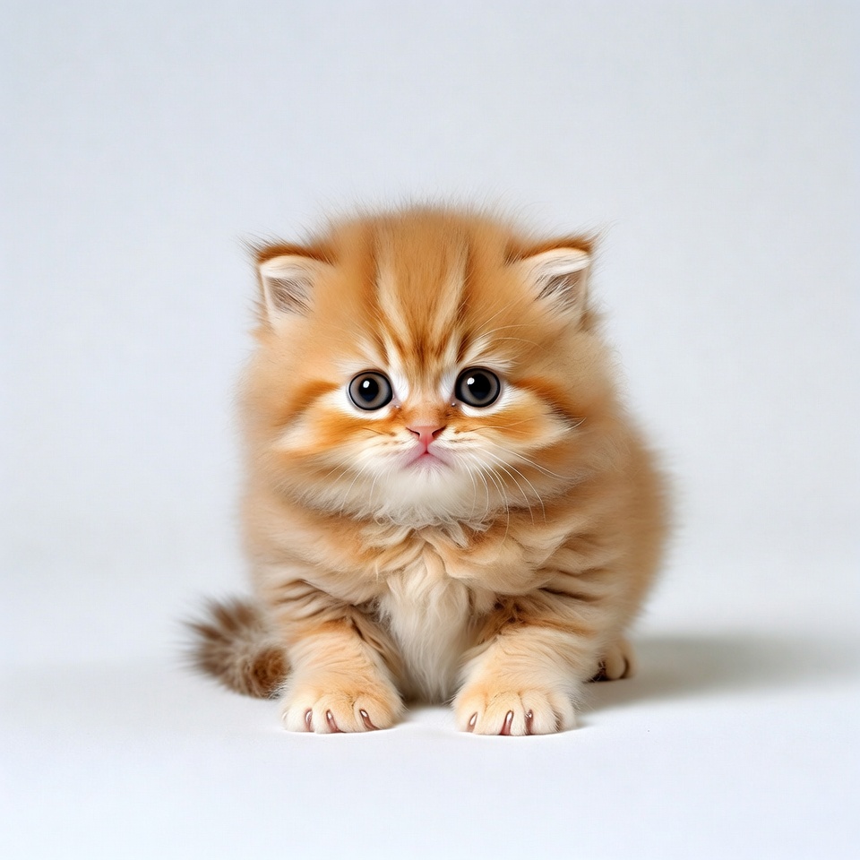 Orange cat with big eyes Orange cat with big eyes