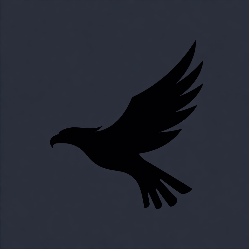 Bird flying against dark background Bird flying against dark background