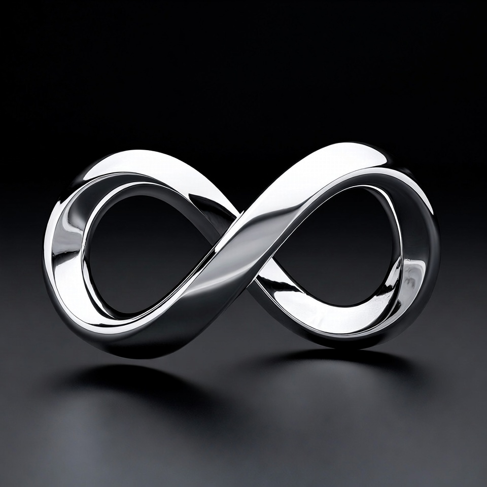 Sleek sculpture of infinity symbol Sleek sculpture of infinity symbol