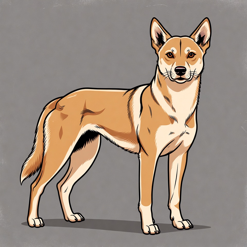 Dog standing on gray background Dog standing on gray background