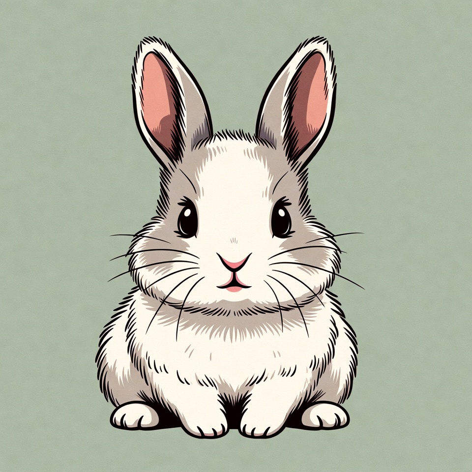 Cute rabbit sitting on background Cute rabbit sitting on background