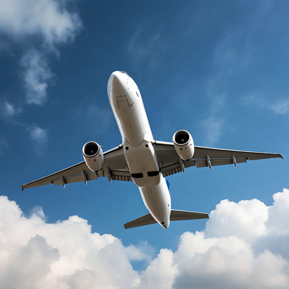 Airplane flying over clouds in daylight Airplane flying over clouds in daylight