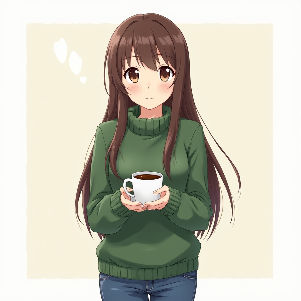 Young woman holding a coffee cup Young woman holding a coffee cup
