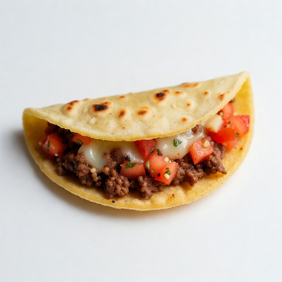 Delicious beef taco with fresh toppings Delicious beef taco with fresh toppings