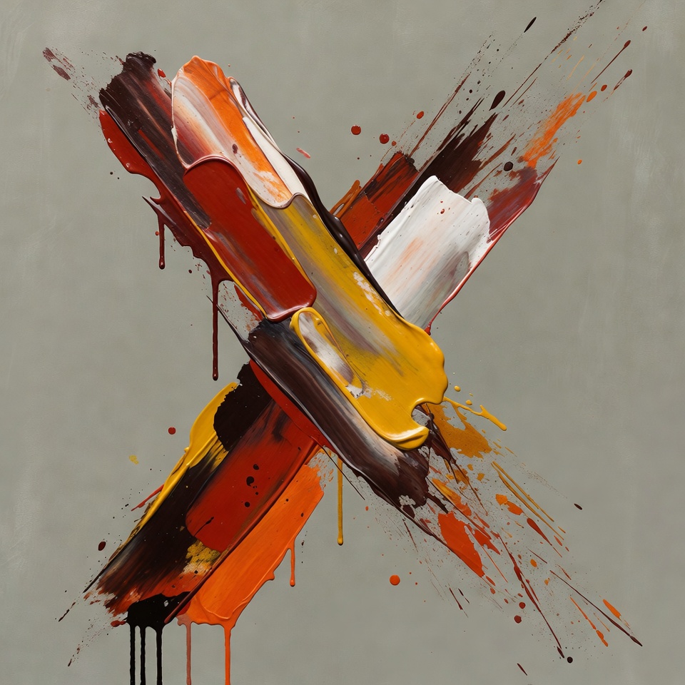 Paint blending on canvas Paint blending on canvas