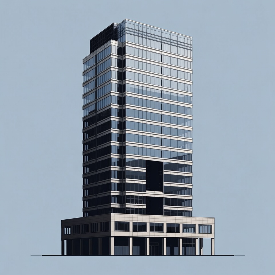 Modern building design in urban area Modern building design in urban area