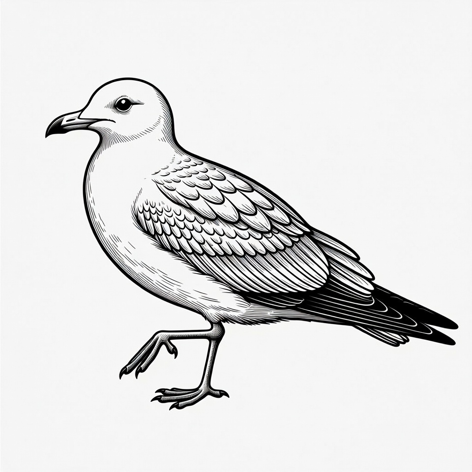 Seagull walking on shore Seagull walking on shore