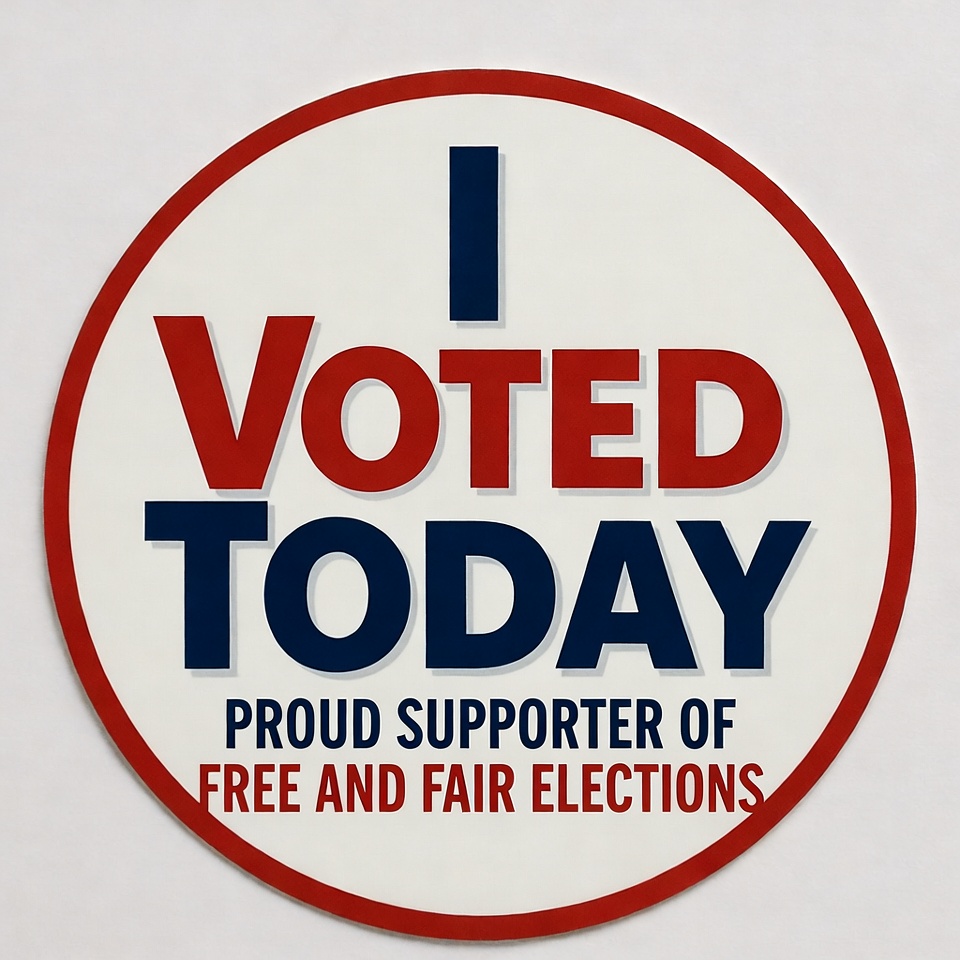 Voter support sign for elections Voter support sign for elections