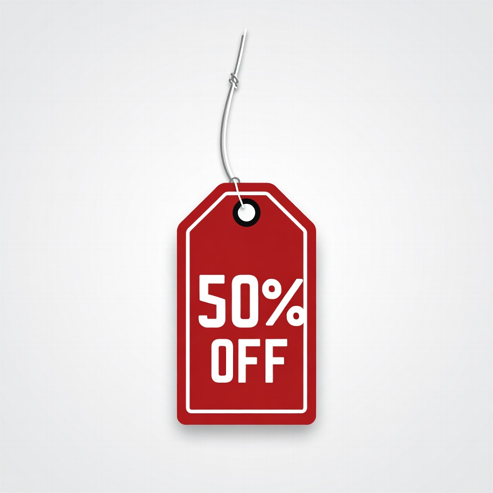 50 percent discount tag on sale 50 percent discount tag on sale