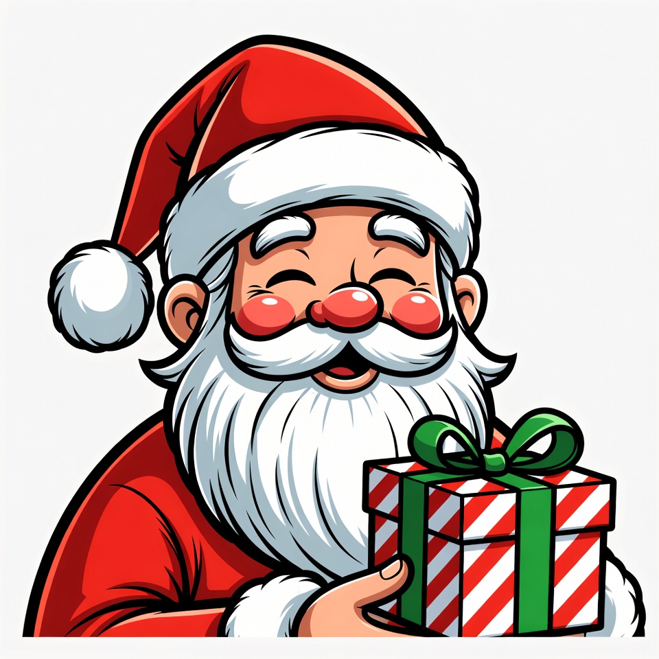 Santa claus with a gift Santa claus with a gift