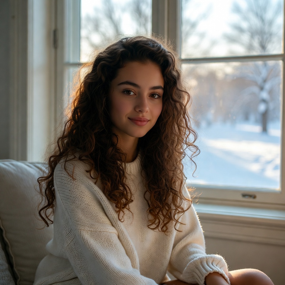 Cozy winter afternoon by the window Cozy winter afternoon by the window