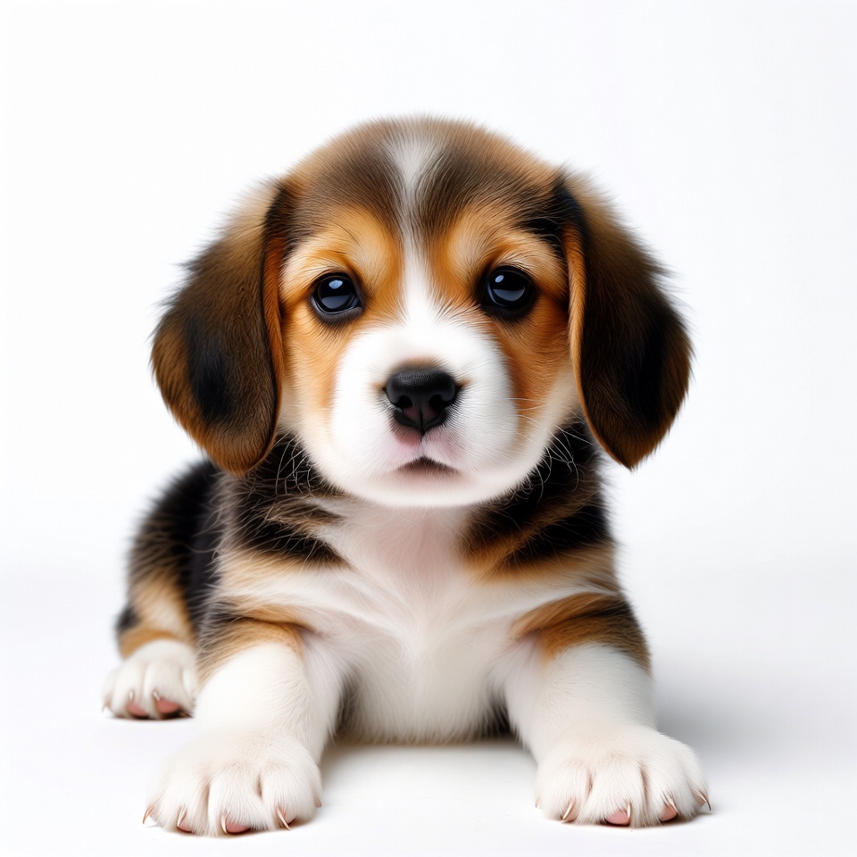 Beagle puppy on a white background Beagle puppy on a white background