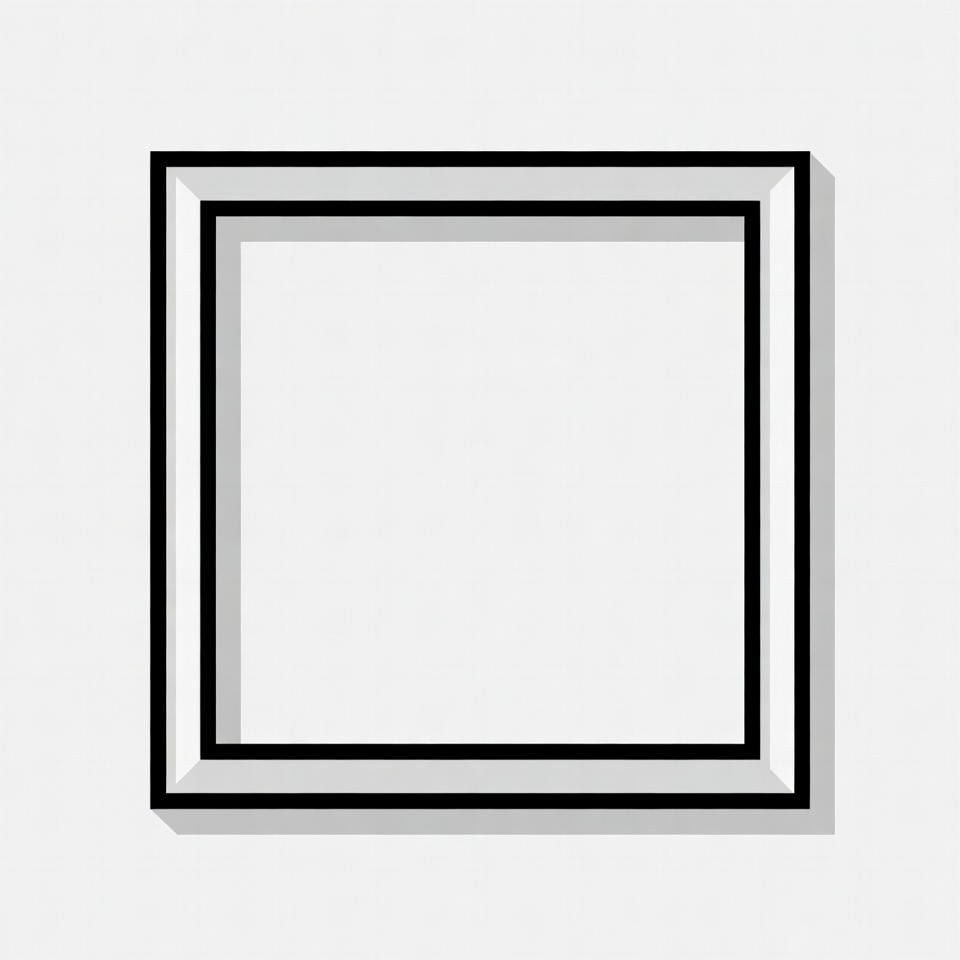 Empty frame on a white wall Empty frame on a white wall