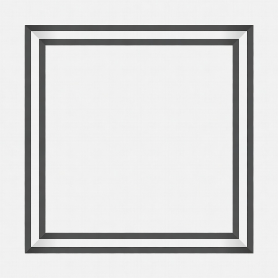 Empty black and white frame for art Empty black and white frame for art