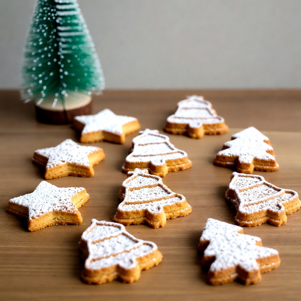 Holiday cookies on wooden table Holiday cookies on wooden table