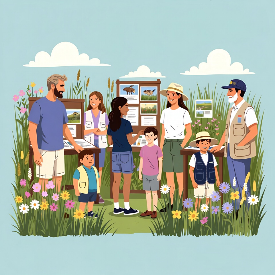 Family learning in the park together Family learning in the park together