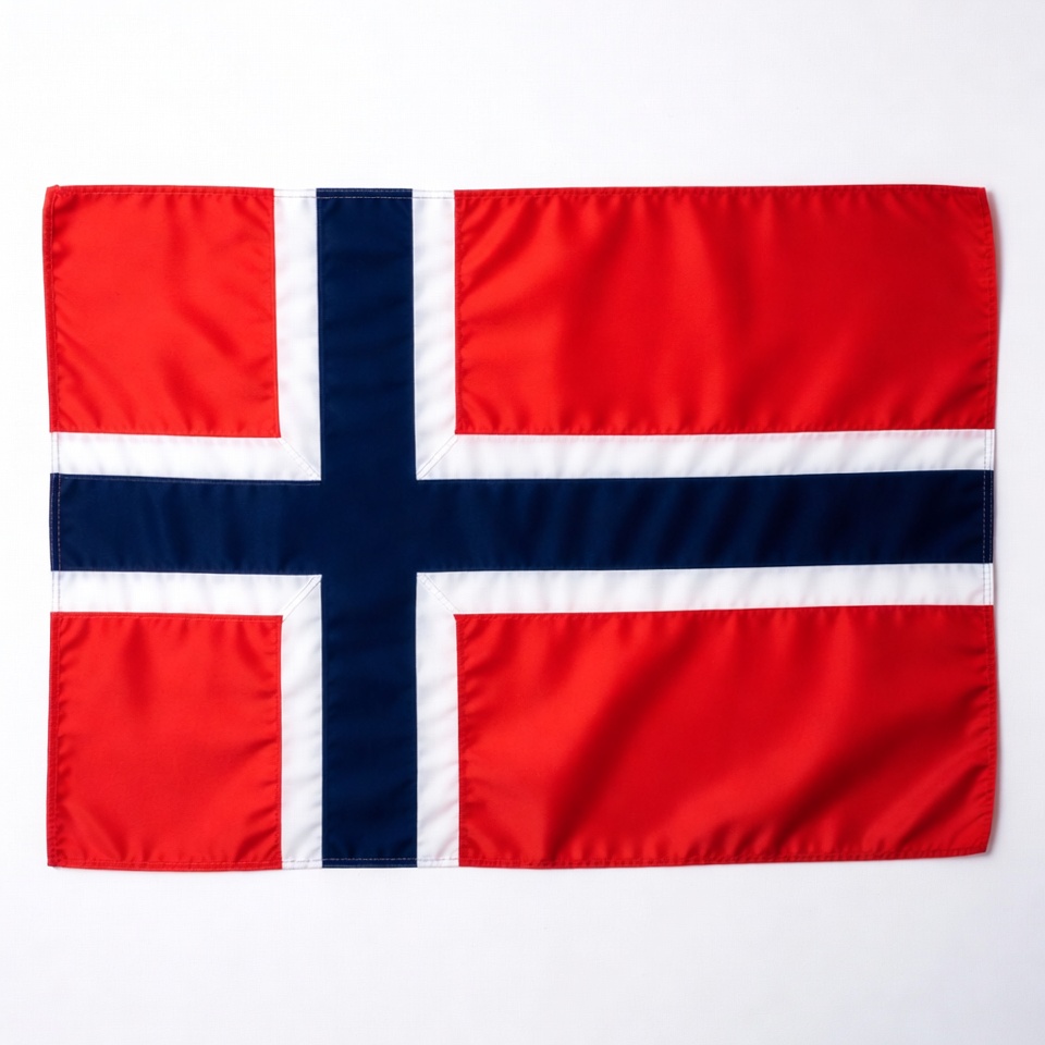 Norway flag waving in bright light Norway flag waving in bright light