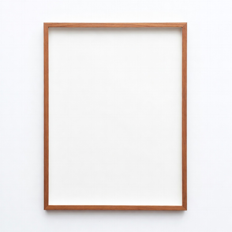 Empty frame on white wall Empty frame on white wall
