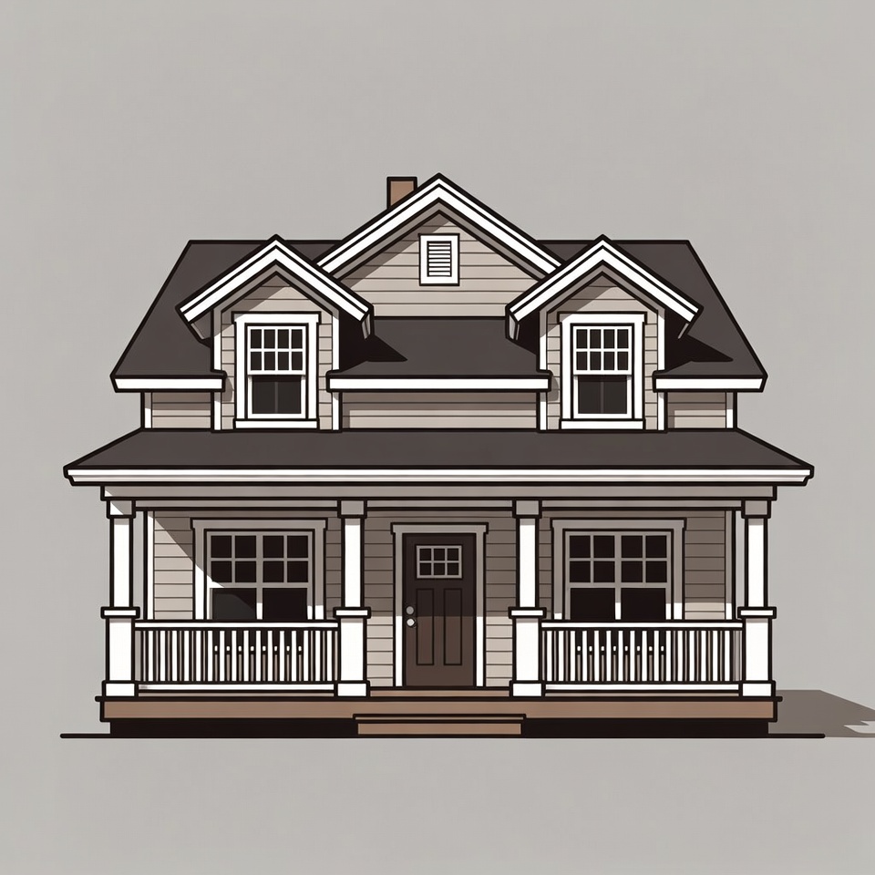 Classic two-story house design Classic two-story house design