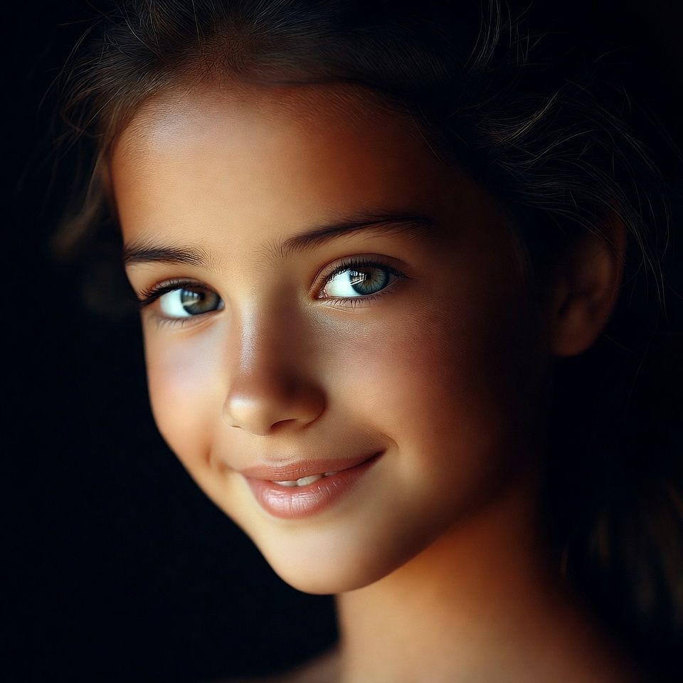 Young girl with a bright smile Young girl with a bright smile