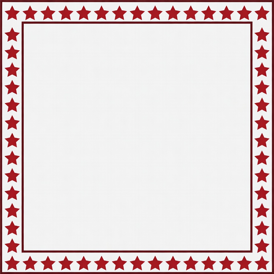 Simple frame with red stars Simple frame with red stars