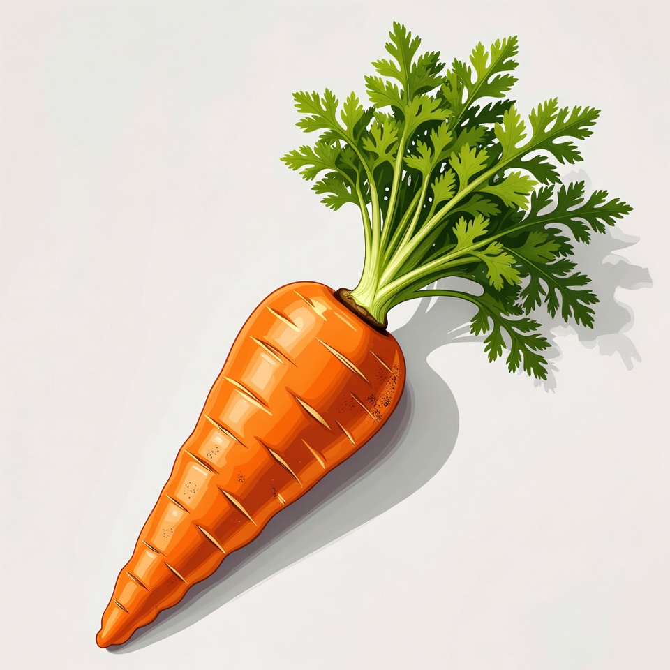 Fresh carrot with green leaves on white background Fresh carrot with green leaves on white background