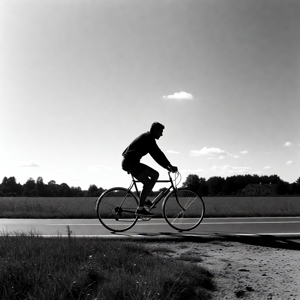 Biking on a country road Biking on a country road