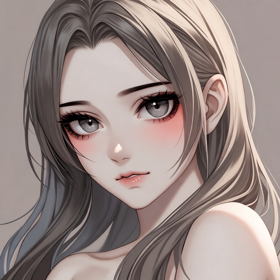 Portrait of a woman with long hair Portrait of a woman with long hair