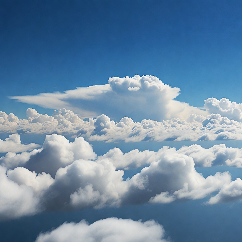 Cloud formation over blue sky Cloud formation over blue sky