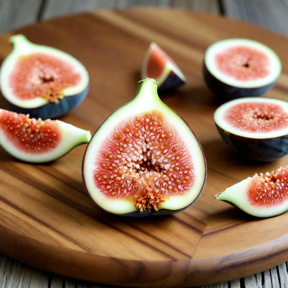 Figs on a wooden platter Figs on a wooden platter