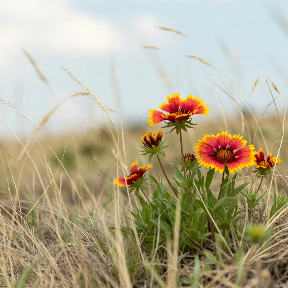Wildflowers bloom in open field Wildflowers bloom in open field