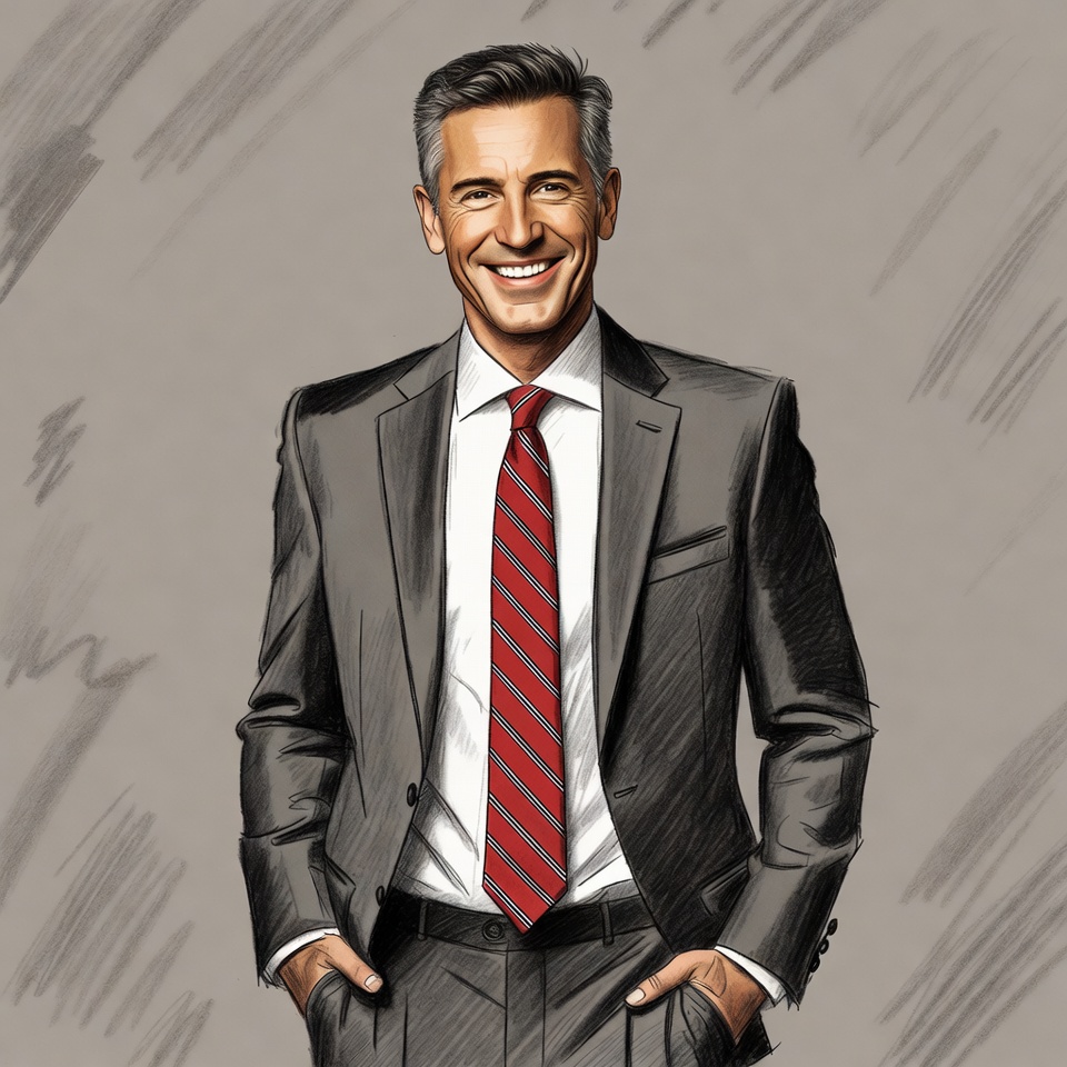 Businessman in formal attire smiling Businessman in formal attire smiling