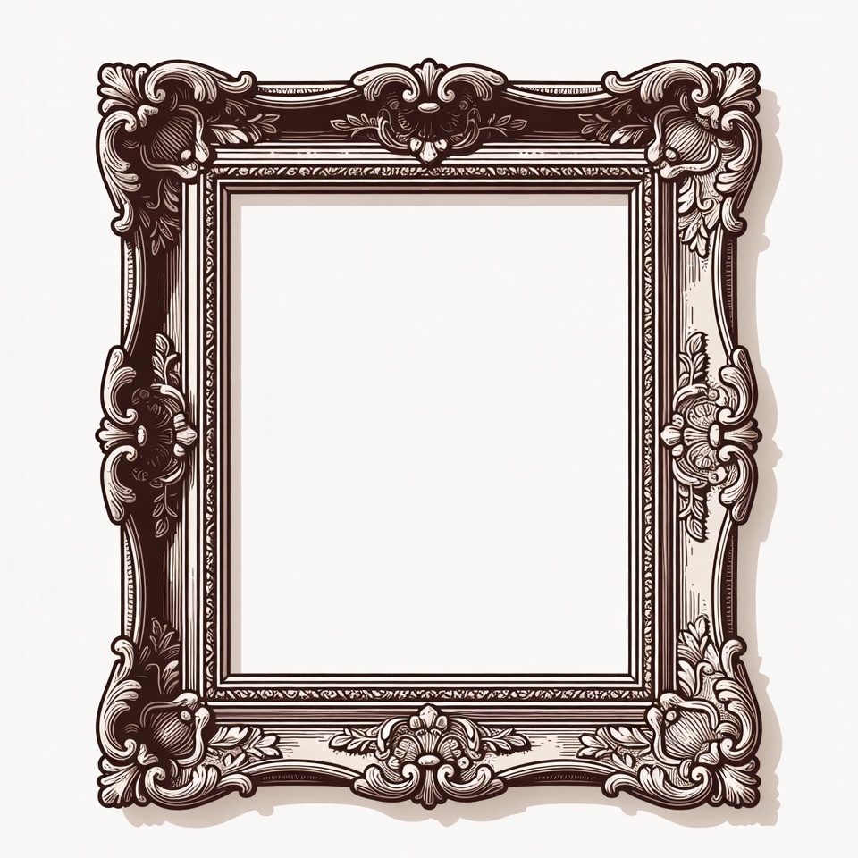 Ornate frame design without picture Ornate frame design without picture