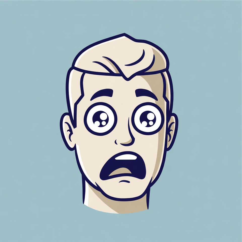 Person showing shock and surprise Person showing shock and surprise