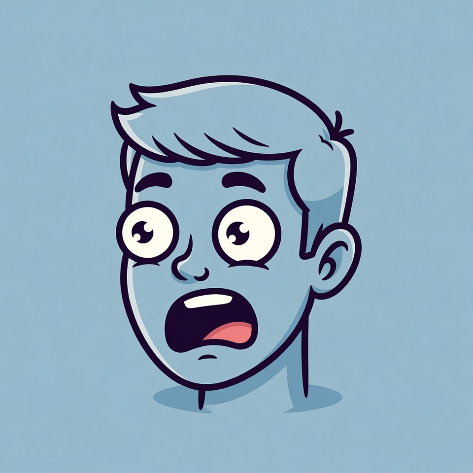 Man shows surprise with wide eyes Man shows surprise with wide eyes