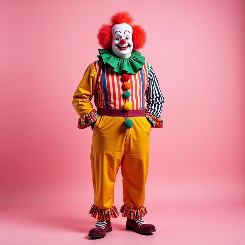 Clown dressed in colorful costume Clown dressed in colorful costume