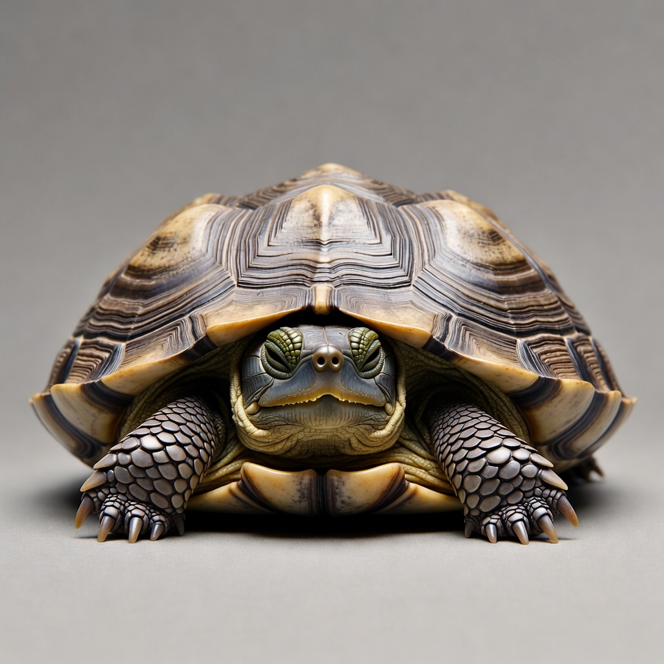 Tortoise on plain background Tortoise on plain background