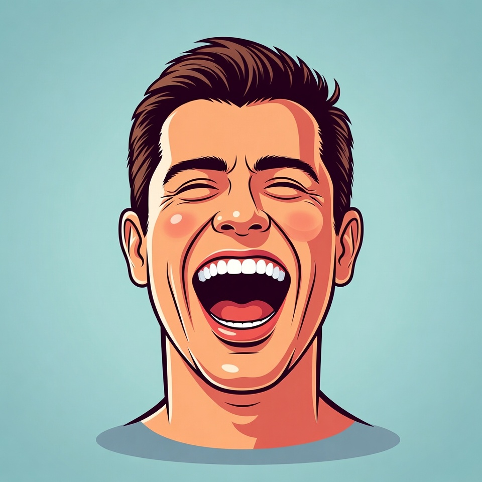 Person laughing with joy Person laughing with joy